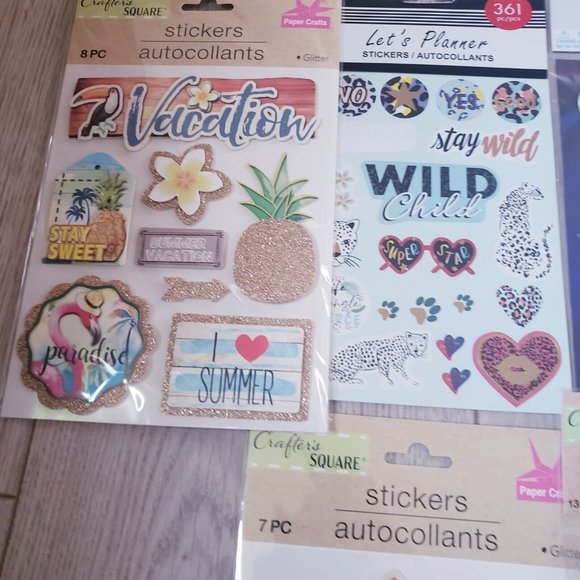 Sticker set of 11 for scrapbooking. 10 set of Crafter square & happy planner - Picture 4 of 5